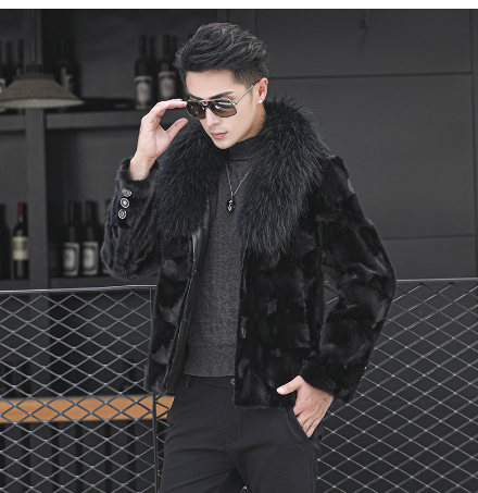 Men’s Faux Fur Coat – Trendy Mid-Length Winter Fashion Jacket