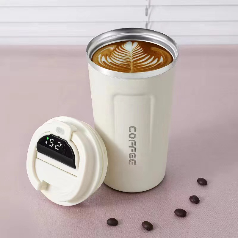 Smart Stainless Steel Insulated Cup – 304 Steel Temperature Display Travel Mug