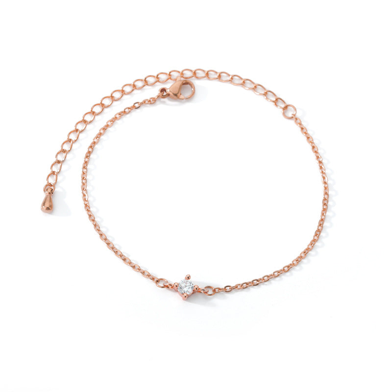 Women’s Zircon Rhinestone Bracelet – Gold, Platinum & Rose Gold Geometric Jewelry