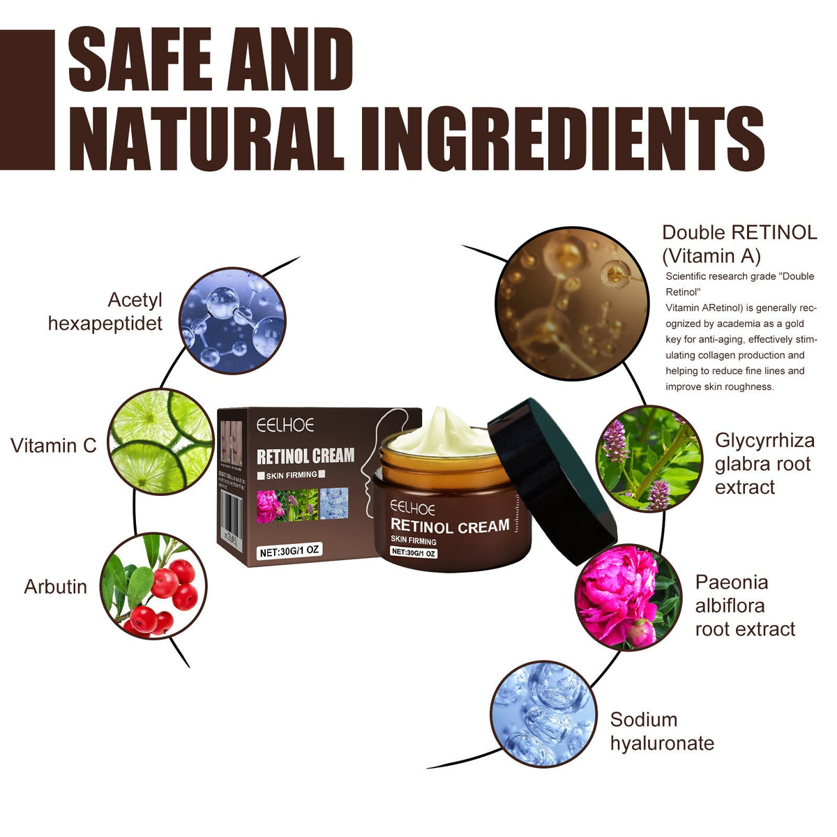 EELHOE Retinol Cream – Anti-Aging Firming & Brightening Facial Moisturizer