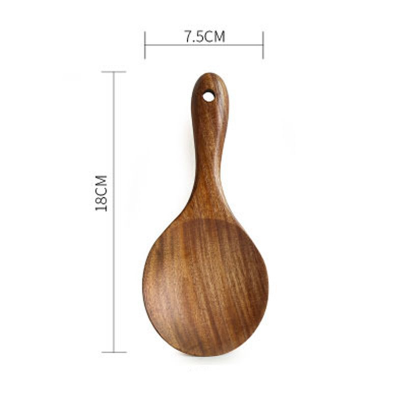 Teak Wood Kitchen Utensil Set – Essential Non-Stick Cookware Spoon Collection