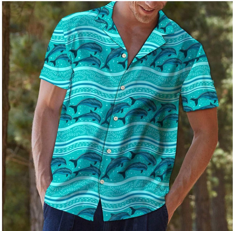 Men’s Hawaiian Cotton Beach Shirt – Breathable Stretch Casual Summer Shirt, S–3XL