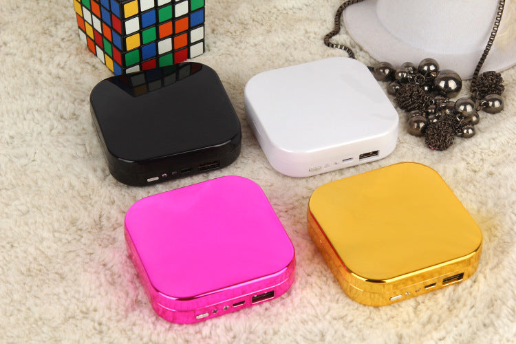 Makeup Box Mirror Power Bank - Cute Cartoon Design