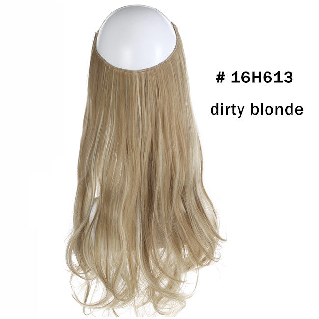 45cm Invisible Long Wavy Hair Extensions – Fish Line Synthetic Hairpiece, 32 Colors