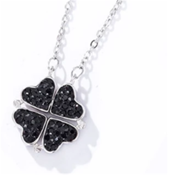 Clover Heart Adjustable Choker Necklace