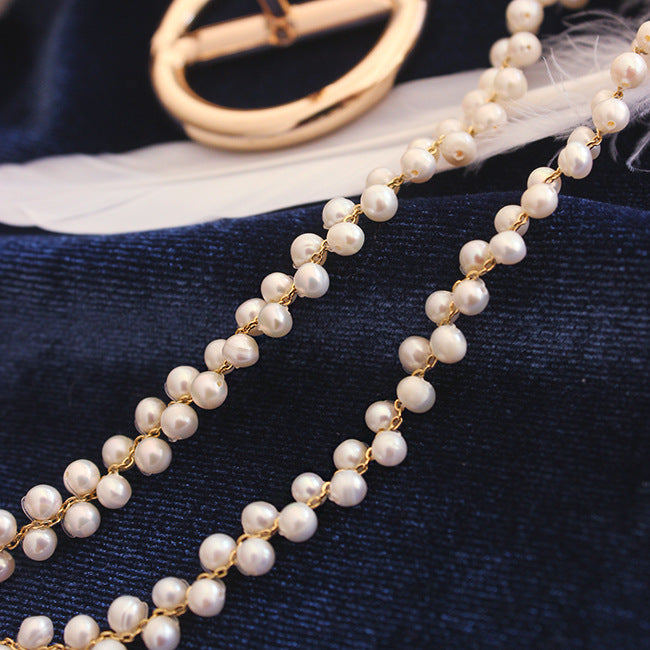 Handmade Woven Pearl Necklace