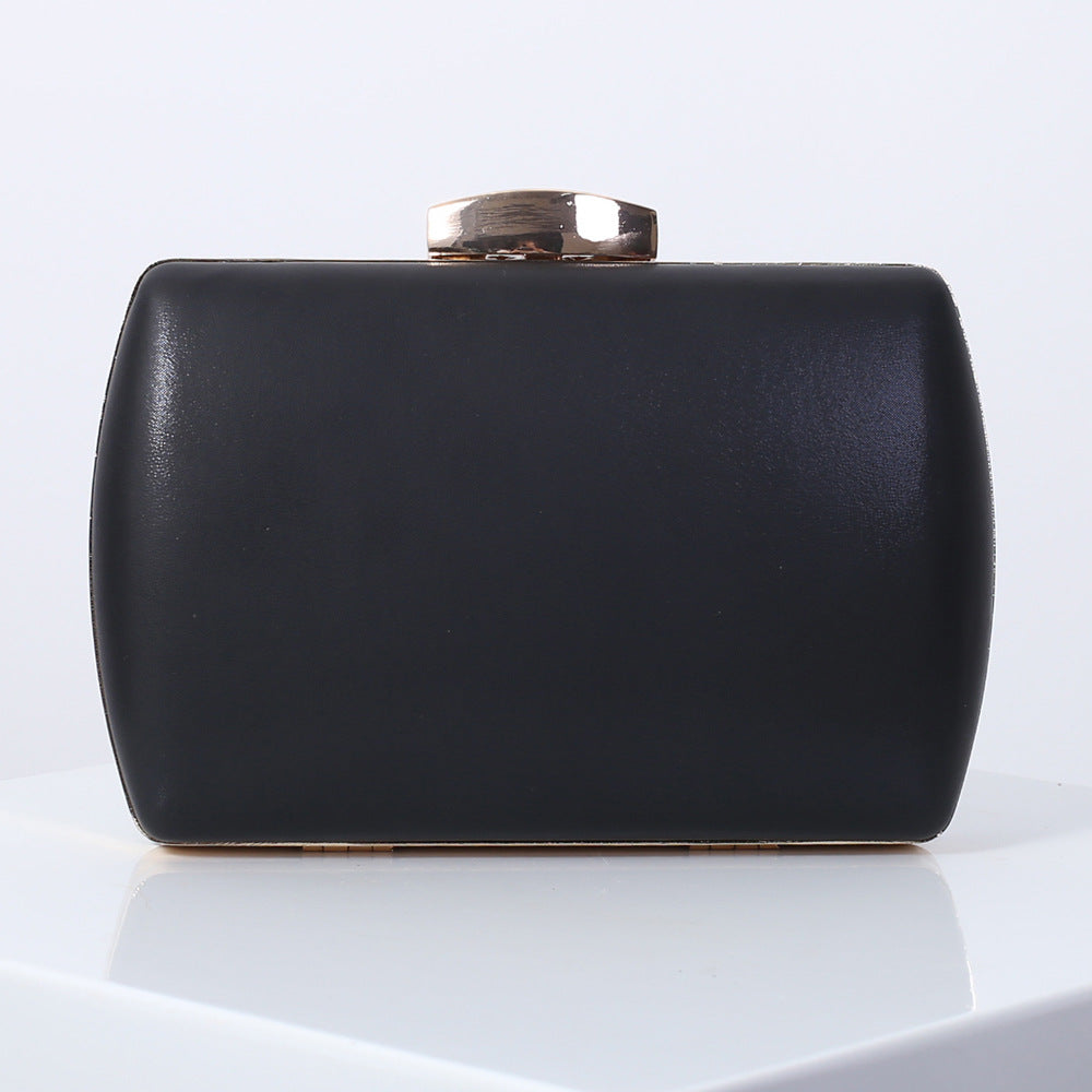 Luxury Golden Sequin Clutch Bag for Women – Sparkling Crossbody Evening Handbag with Secure Lock Closure