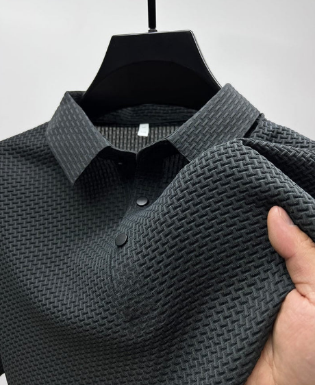 Men’s Business Casual Polo Shirt – Breathable Short Sleeve Lapel Polo, M–3XL
