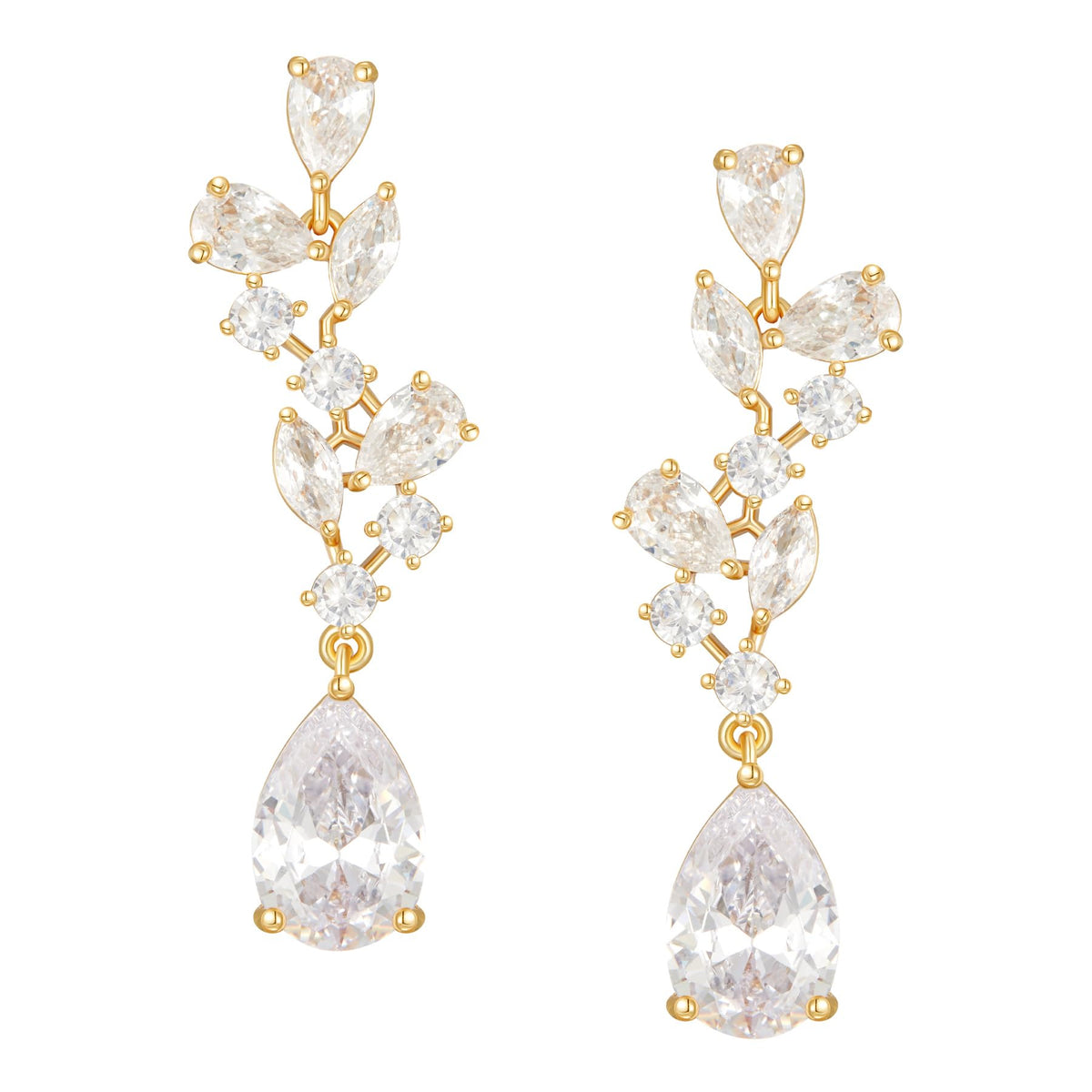 SWEEETV Marquise Teardrop Earrings – AAAAA CZ Bridal Dangle Earrings