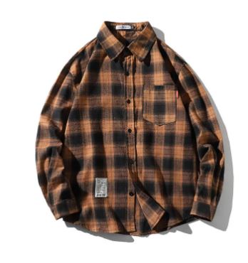 Unisex Checkered Long Sleeve Shirt – Casual Plaid Layering Shirt, M–5XL