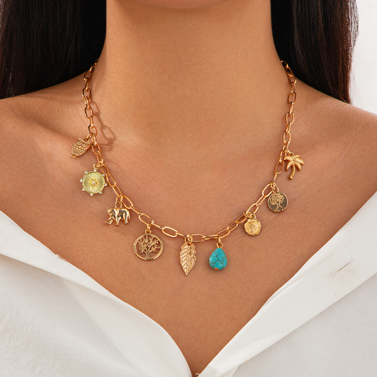 Ocean Fishtail Tassel Necklace