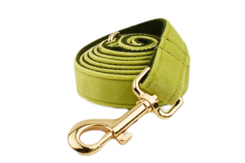 Avocado Velvet Dog Collar & Accessories – Luxury Adjustable Pet Collar Collection