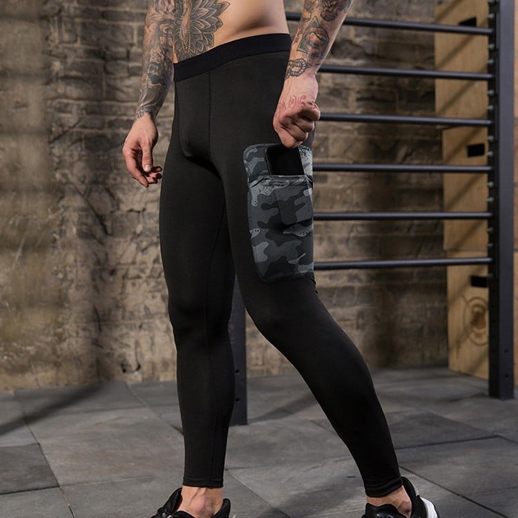 Men’s Camouflage Pocket Fitness Pants – Workout & Training Trousers