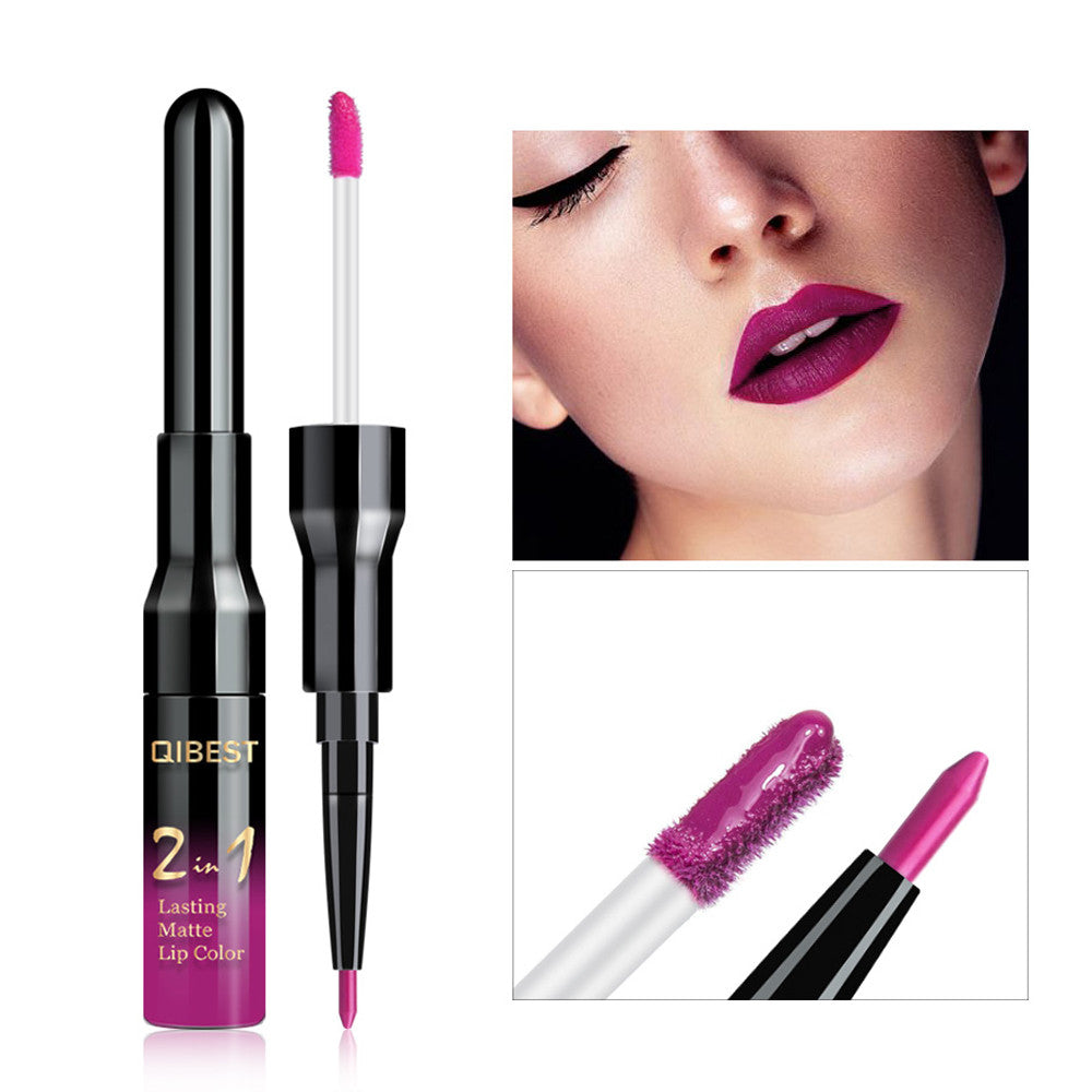 Matte Liquid Lipstick and Lip Liner Double Pen