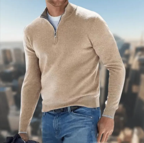 Men’s Cashmere Blend Long-Sleeved Cardigan – Warm Unisex Fall & Winter Layer, 9 Colors, S–5XL