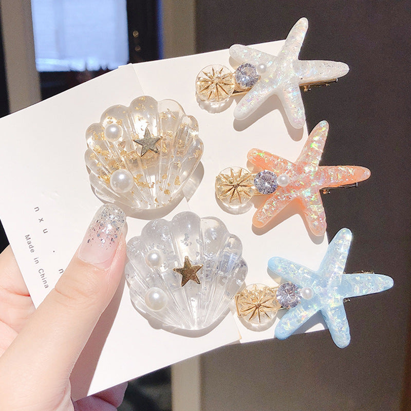 Starfish Hairpins for Girls – Ocean-Themed Summer Hair Clips