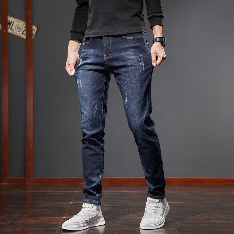 Men’s Stretchy Soft Slim Fit Jeans – Casual Denim Trousers