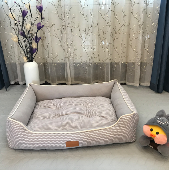 Washable Cotton Pet Bed Mat – Breathable Removable Cushion for Cats & Dogs
