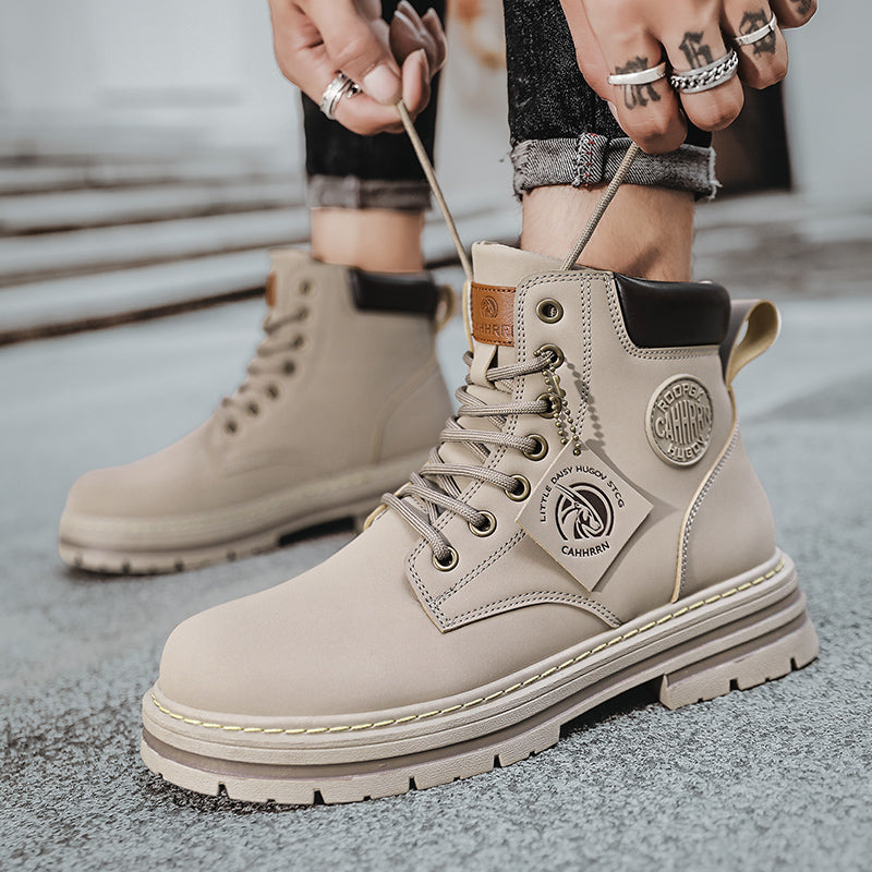 Unisex Big Yellow Martin Boots – Bold Couple Casual Footwear