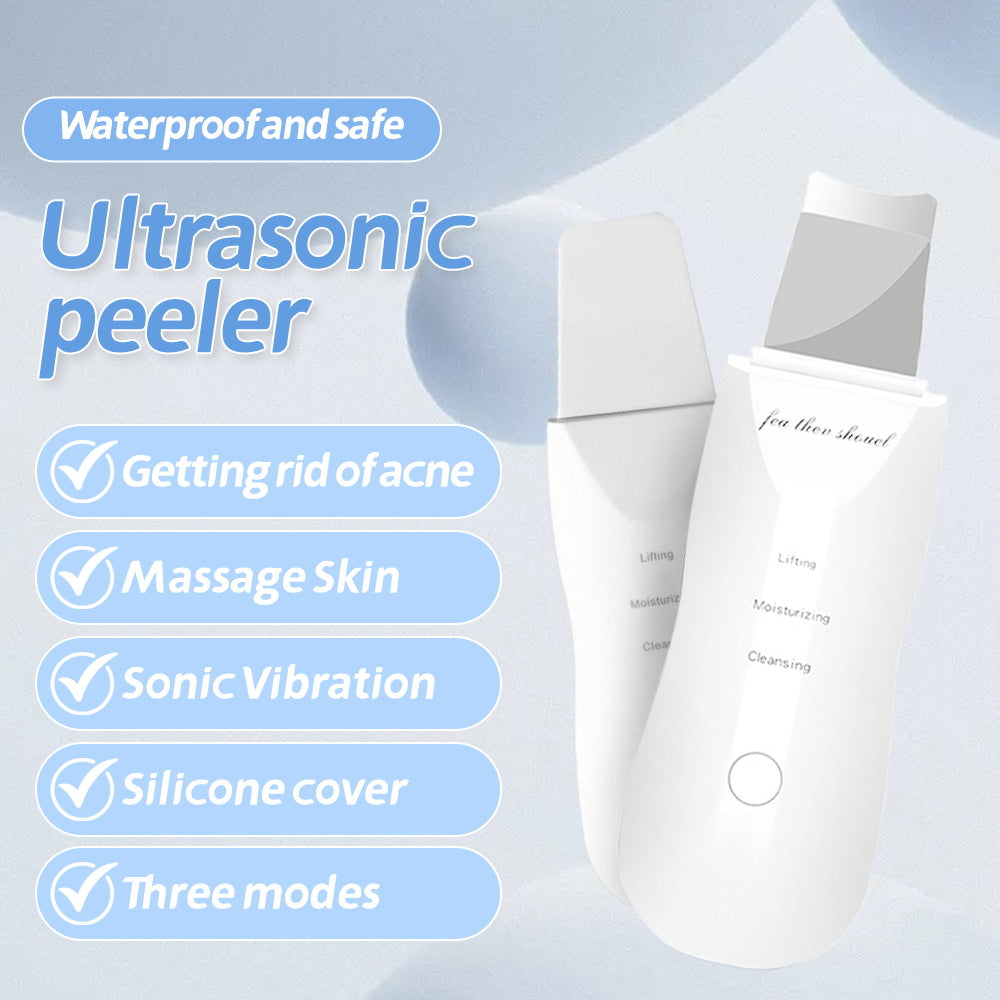 Ultrasonic Skin Scrubber – Rechargeable Pore Exfoliator for Home Facials