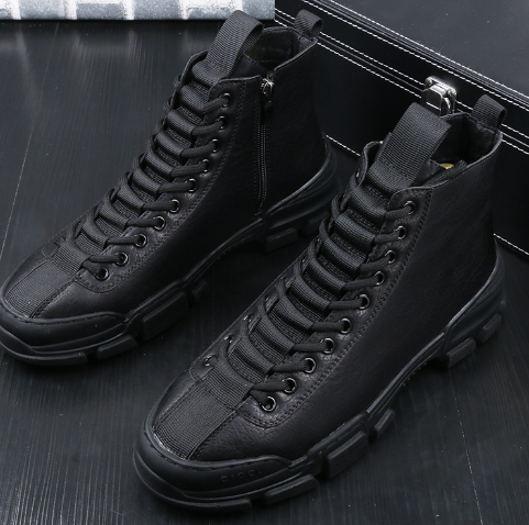 Men’s Vintage High-Top Sneakers – Retro Casual Streetwear Shoes