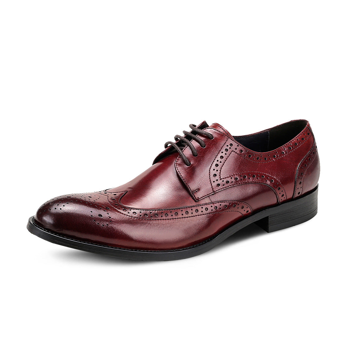 Men’s Genuine Leather Brogue Dress Shoes – Classic Business Formal Footwear