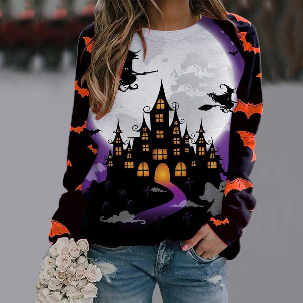 Printed Long Sleeve T-shirt for Women