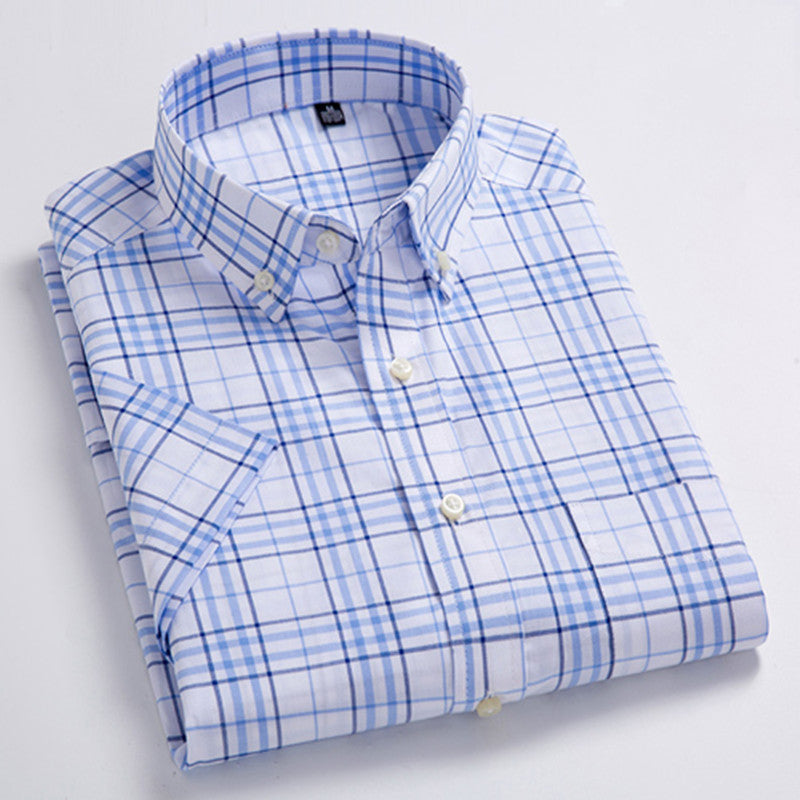 Men’s Plus Size Breathable Short Sleeve Shirt – Relaxed Fit Summer Casual Shirt