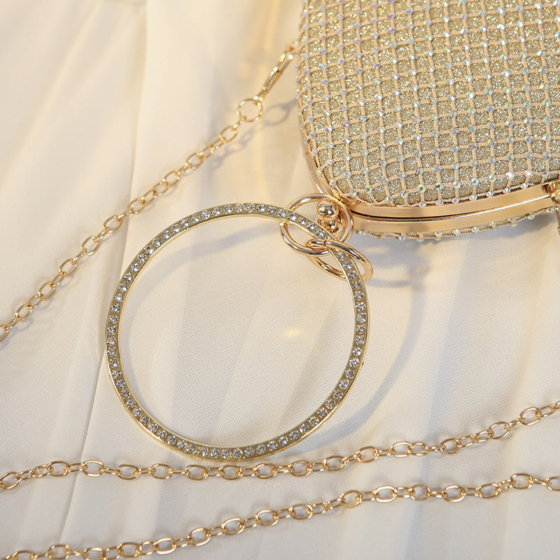 Luxury Pearl Rhinestone Clutch Bag for Women – Elegant PU Evening Shoulder & Crossbody Purse