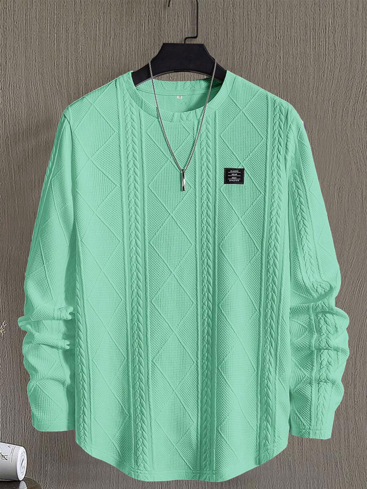 Men’s Letter Sweatshirt – Casual Crew Neck Pullover, 6 Colors, S–2XL