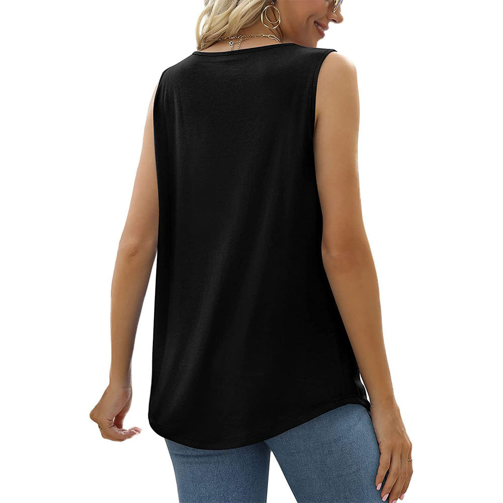 Women’s Square Neck Tank Top – Sleeveless Casual Summer Leisure Top