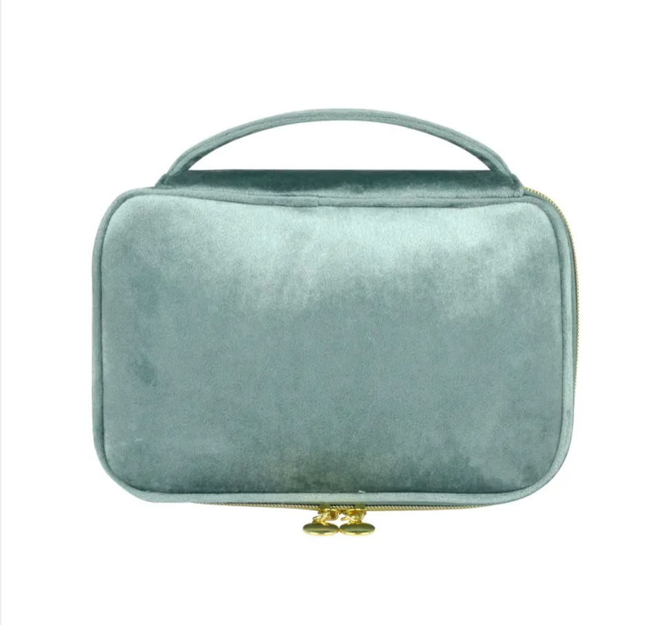 Portable Velvet Cosmetic Bag – Soft Makeup & Beauty Travel Organizer