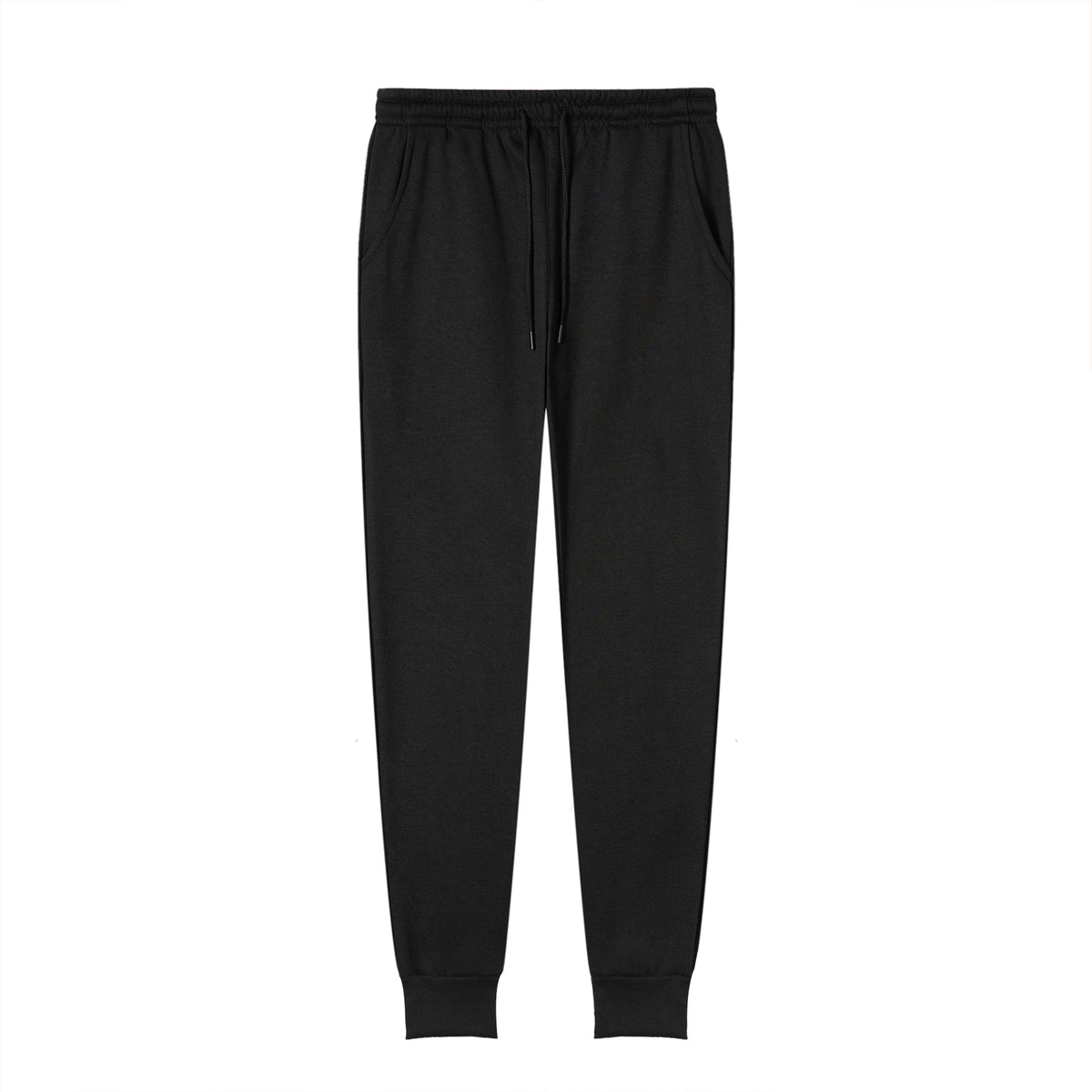 Men’s Drawstring Fleece Pants – Solid Color Casual Winter Trousers