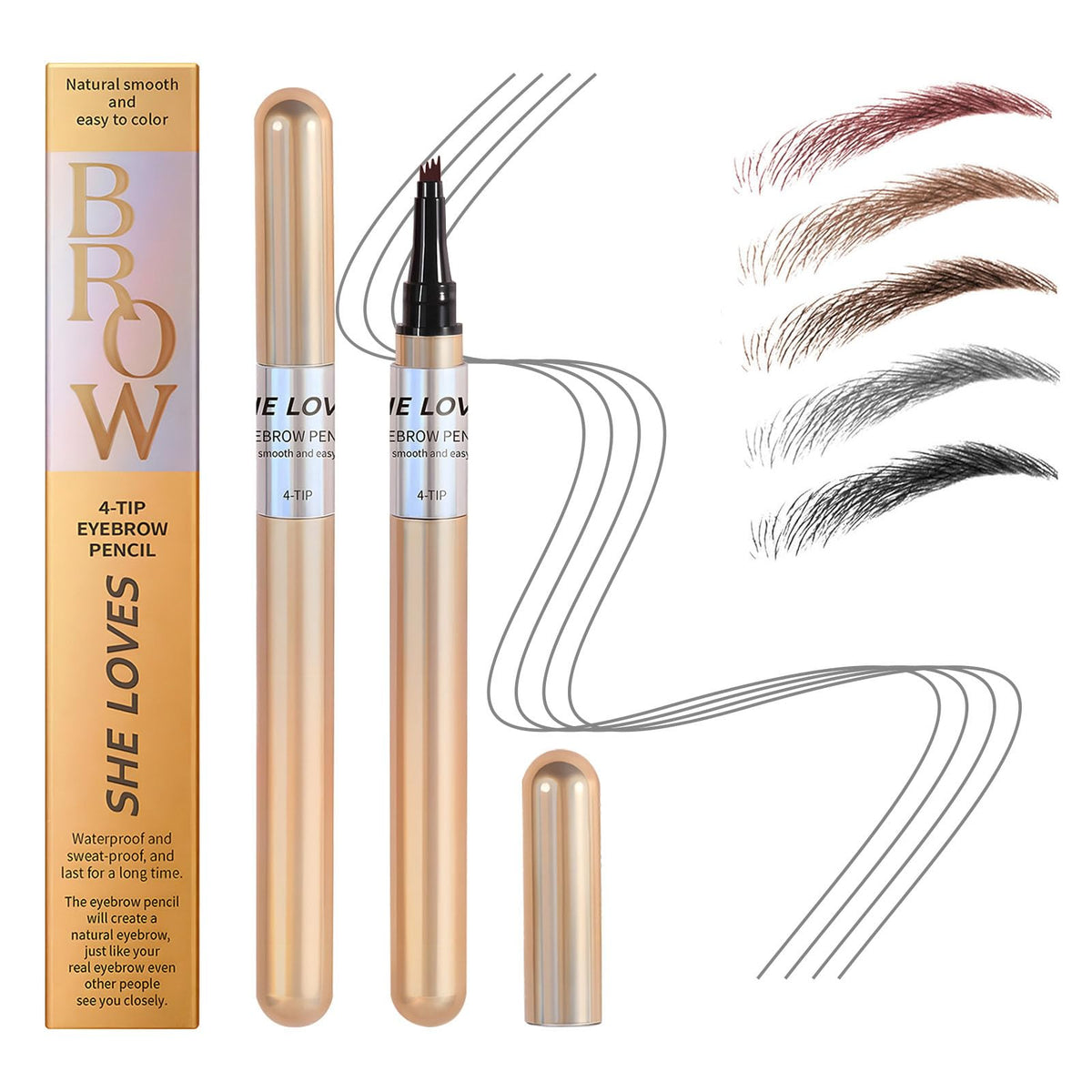 Natural Brow Microblading Eyebrow Pen – Waterproof Long-Lasting