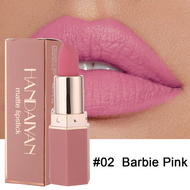6-Color Matte Moisturizing Lipstick for Daily Use