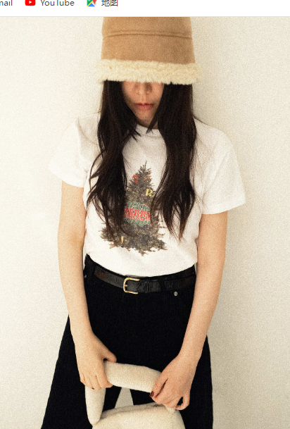 Christmas Tree Print T-Shirt for Women (Autumn/Winter)