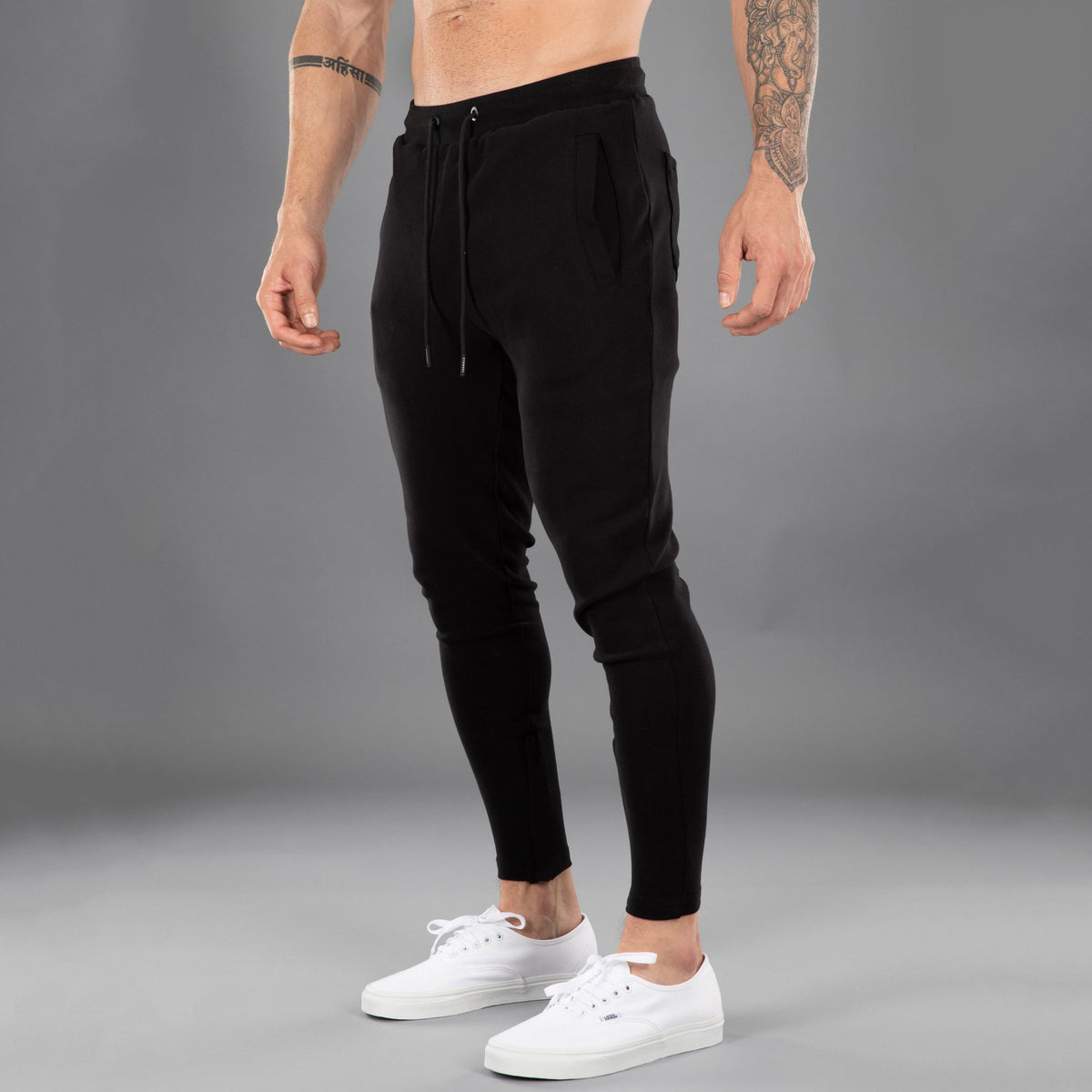 Men’s Cotton Skinny Stretch Pants – Casual Sports Trousers