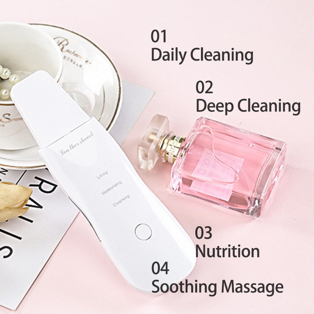 Ultrasonic Skin Scrubber – Rechargeable Pore Exfoliator for Home Facials