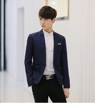 Men’s Korean Slim Fit Cotton Blazer – Smart Casual Spring & Fall Jacket, M–5XL