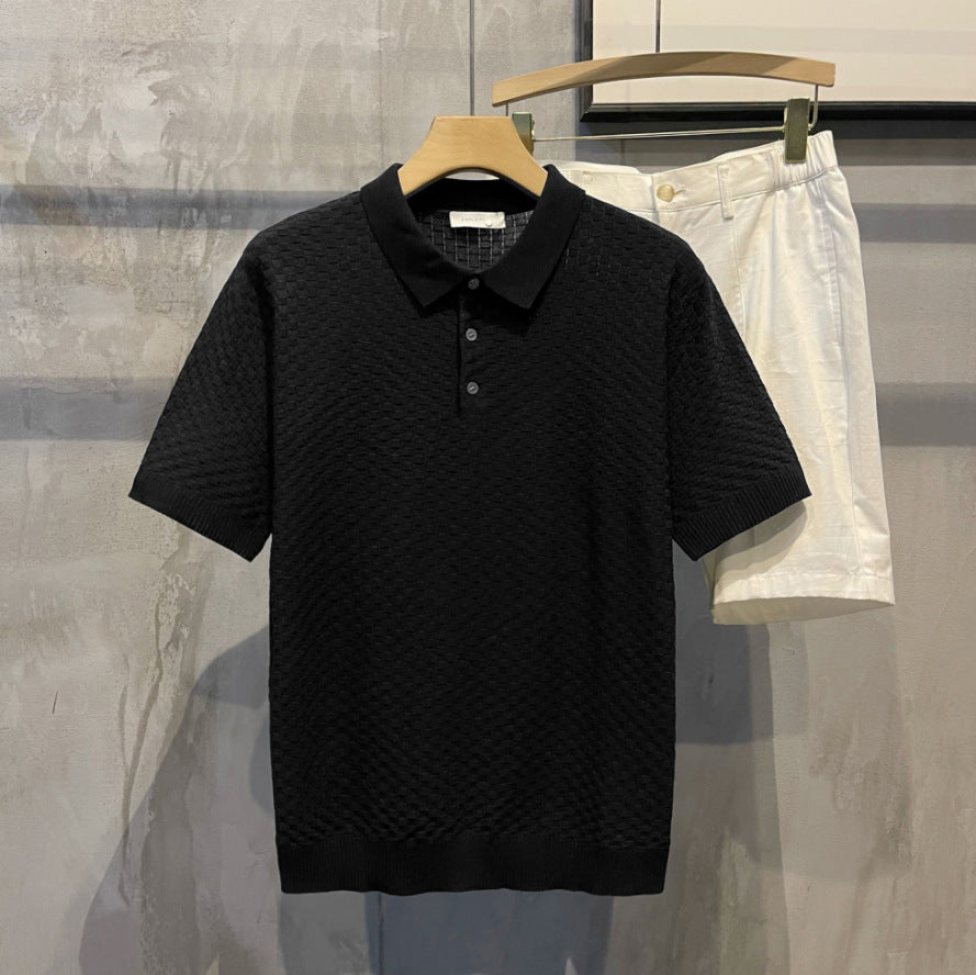 Men’s Slim Fit Cotton Blend Polo Shirt – Vintage Lapel Short Sleeve Summer Tee, M–3XL