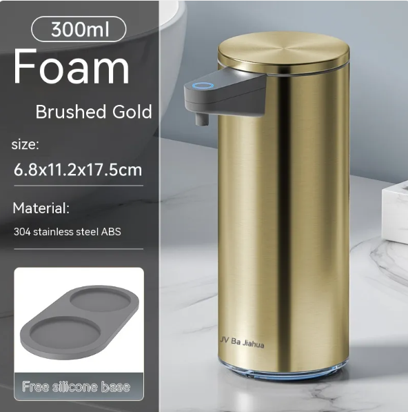SaniSense Touchless Steel Soap Dispenser – Automatic Motion Sensor Foam & Liquid Soap Dispenser