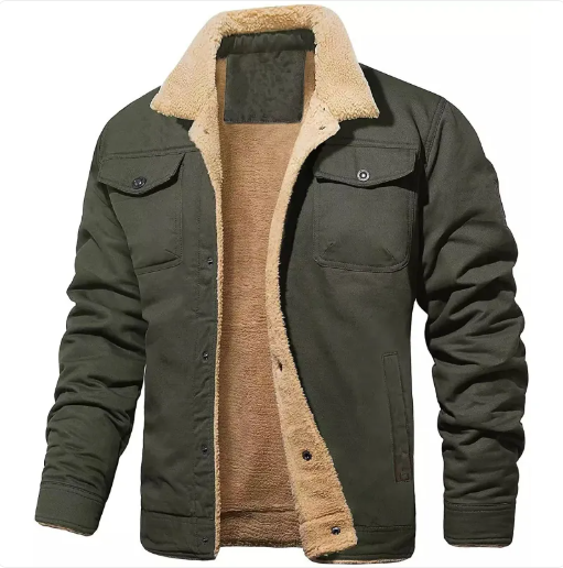 Men’s Fleece-Lined Hooded Overalls – Warm Mid-Length Winter Outerwear, 7 Colors, S–3XL
