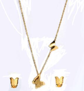 Butterfly Necklace and Earring Set