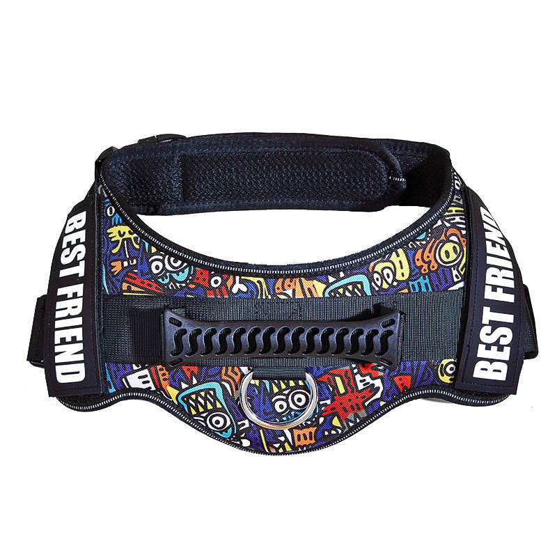 Adjustable Nylon Dog Chest Harness – Secure No-Pull Style Harness for Small to Large Dogs