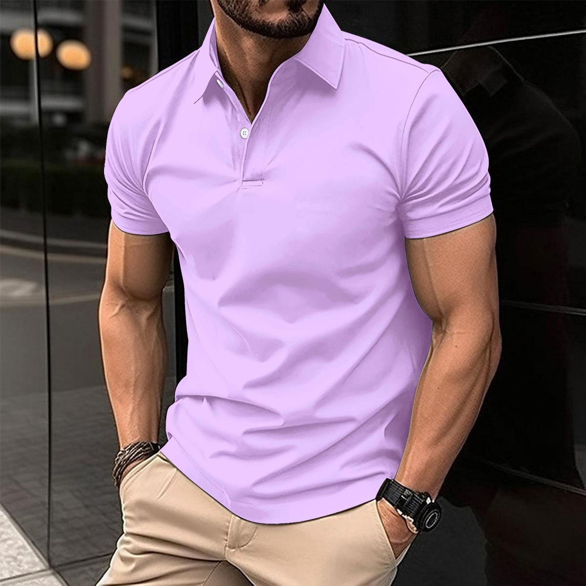 Men’s Short Sleeve Cotton Blend Polo Shirt – Classic Casual Summer Polo, S–3XL
