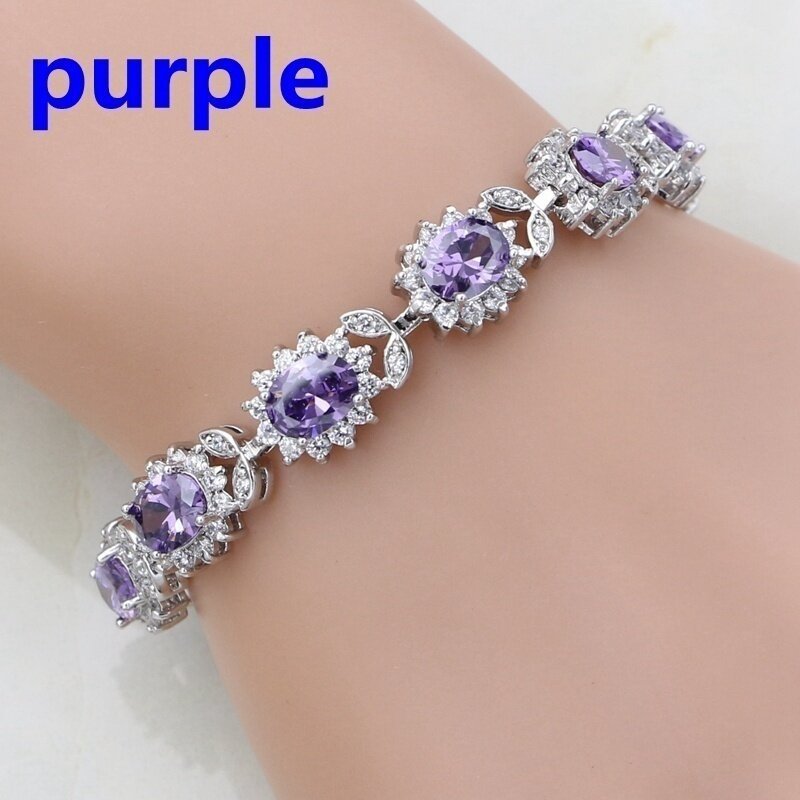Women’s Inlaid Crystal Cross Bracelet – Colorful Geometric Fashion Jewelry
