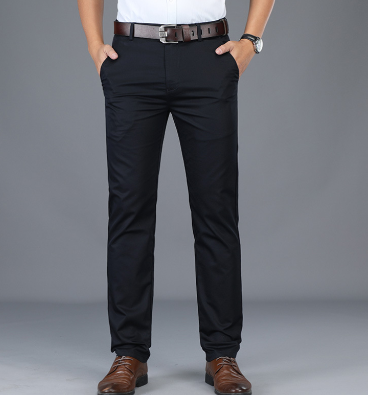 Men’s Cotton Stretch Oversized Casual Business Pants – Comfortable Trousers – USA