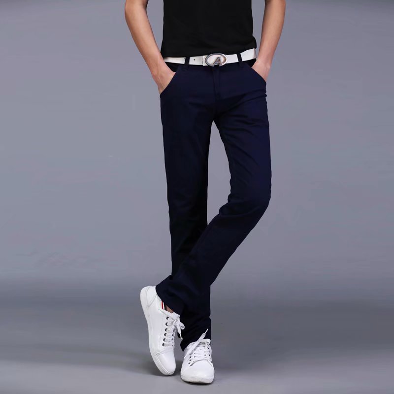 Men’s Slim Fit Straight-Leg Pants – Summer Casual Trousers