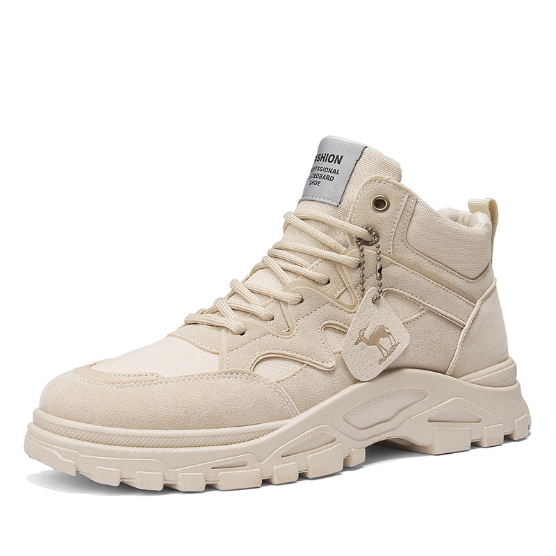 Men’s Retro High-Top Thick-Sole Boots – Fall & Winter Footwear