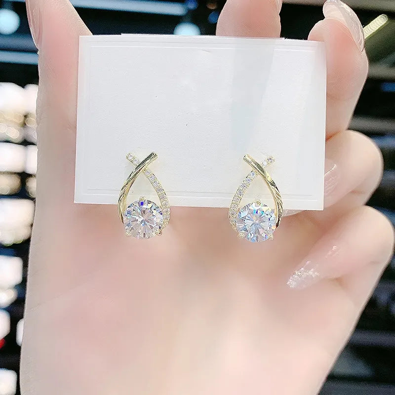 Women’s Alloy Cross Earrings – Stylish Statement Fashion Jewelry